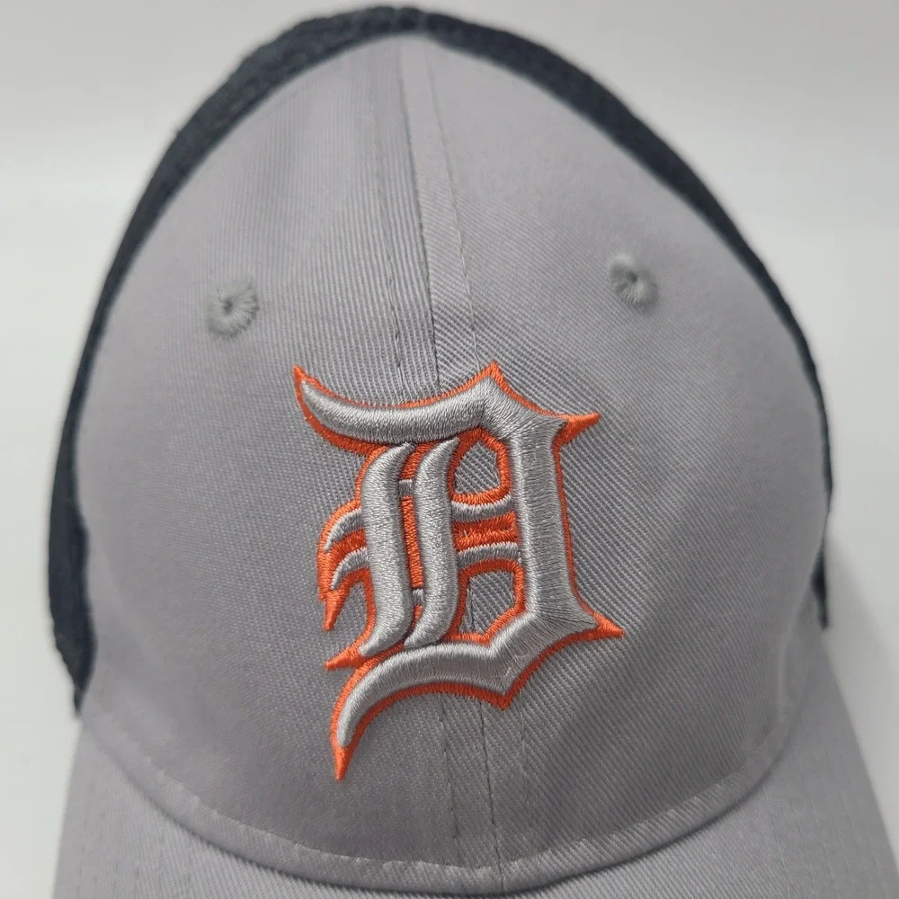 Toddler-Child Detroit Tigers Hat Fitted Mesh New Era 39Thirty Gray Orange MLB